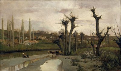 The Beginning of Spring by Joaquim Vayreda